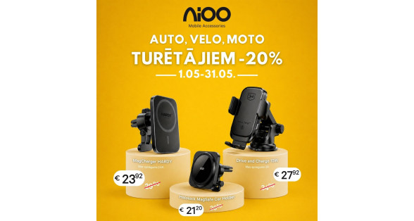 AIOO akcija auto turētājiem (01.05. līdz 31.05)