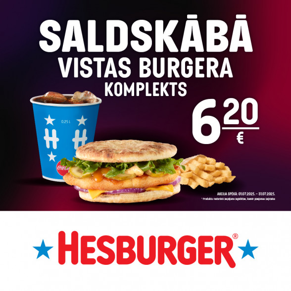 Hesburger Akcija 01.07.-31.07.2025